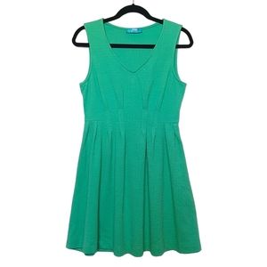 BUTTONS Seafoam Green Sleeveless A-Line V Neck Dress Medium